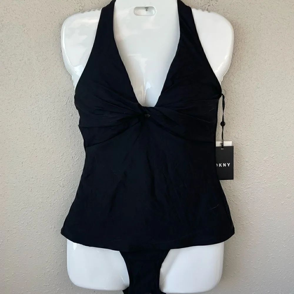 NWT DKNY Tankini Top and Matching Bottoms Sizes S,M or XL